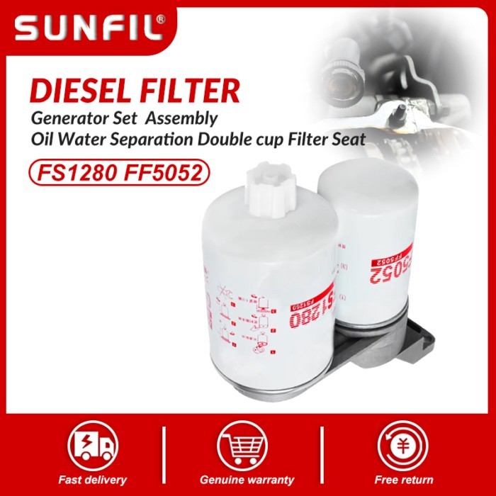 Diesel Filter FS1280 FF5052  Generator Set 53C0051 3931063 Assembly Oil Water Separation Double cup