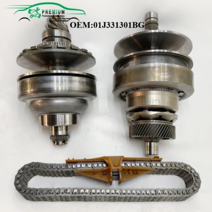 01J 0AN CVT Transmission Pulley Belt Chain Set For Audi A4 A5 A6 A8 Gearbox Hydraulic Cylinder Asse