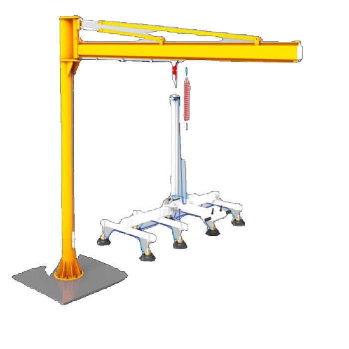 Vacuum suction cup laser cutting loader pneumatic jib crane
