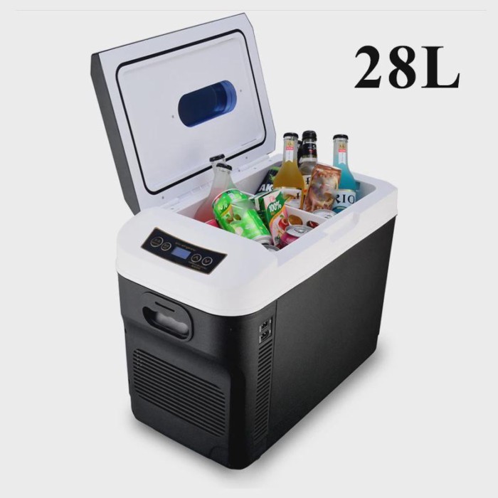 28L Car Home Refrigerator 12/24V Mini Fridges Freezer Cooler Heater  Cooling & Warming Home Summer