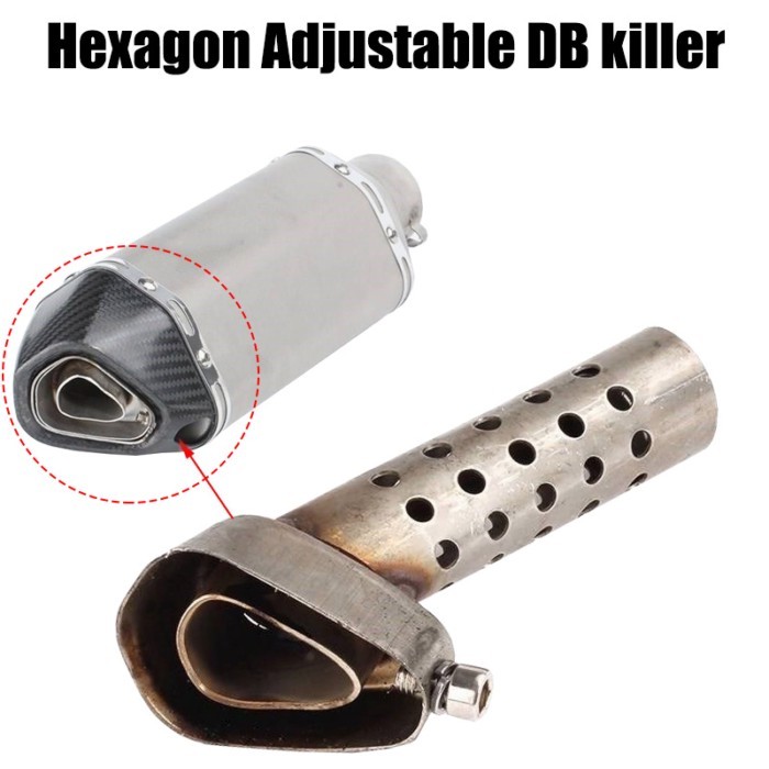57mm*40mm Motorcycle DB Killer Exhaust Pipe Adjustable Silencer Motocross Muffler For Akrapovic Exh