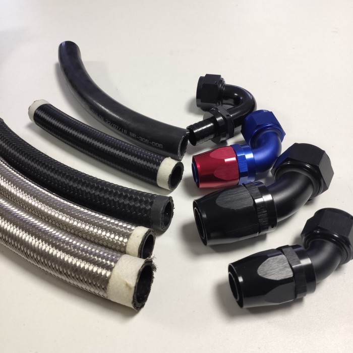Haofa custom cpe fuel line hose dash 8 8an an8 an12 an16 an20 braided hose black braided 20an hose