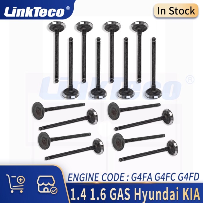 Engine Parts Exhaust & Intake Valve Set 1.4 1.6 L T GAS G4FA G4FC G4FD For HYUNDAIACCENT ELANTRA i2