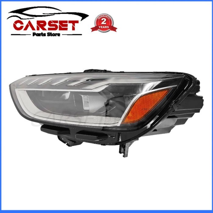 1pcs LED Headlight For 2020-2024 Audi A4 2.0L S4 3.0L W/O DRL LH/RH Side Black Housing Clear Lens