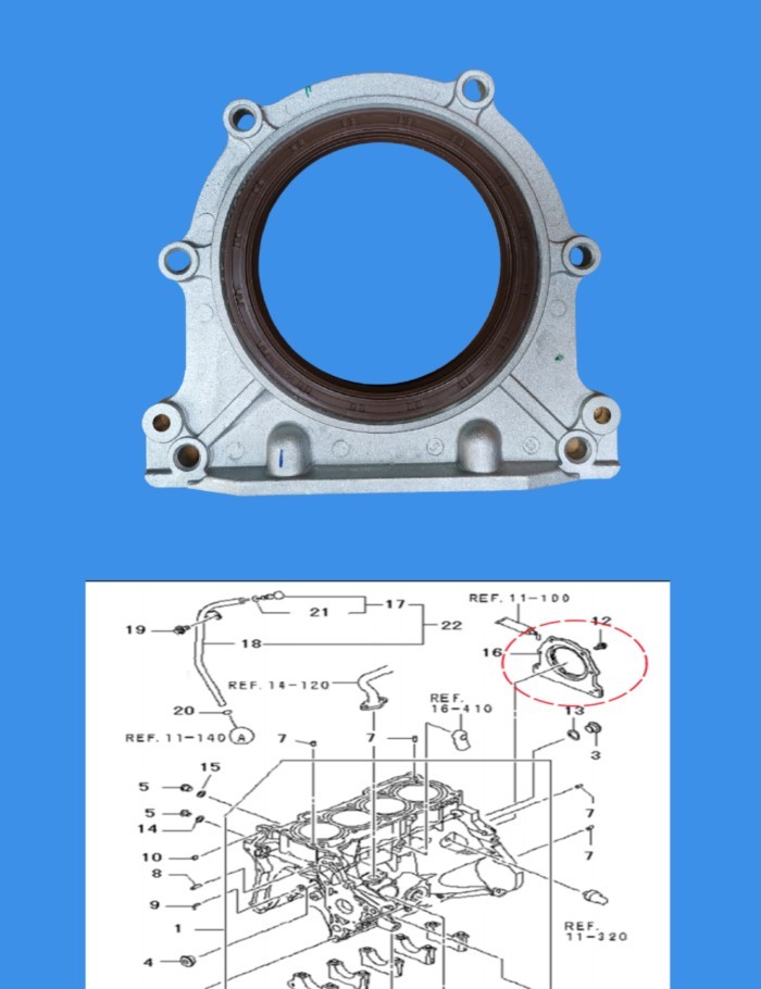Dongfeng Fengxing 4A91T engine crankshaft rear oil seal 1.5T MW253928 Applicable to SX5, SX6 F500 T