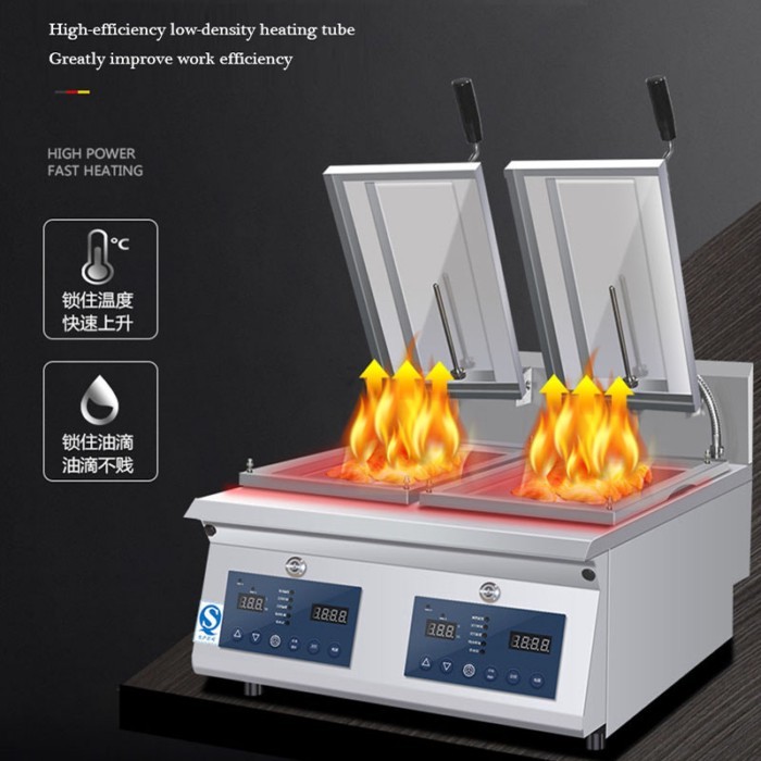 Commercial  Frying Pan Fried Dumpling Machine Pot Sticker Pancake Cooker Fryer