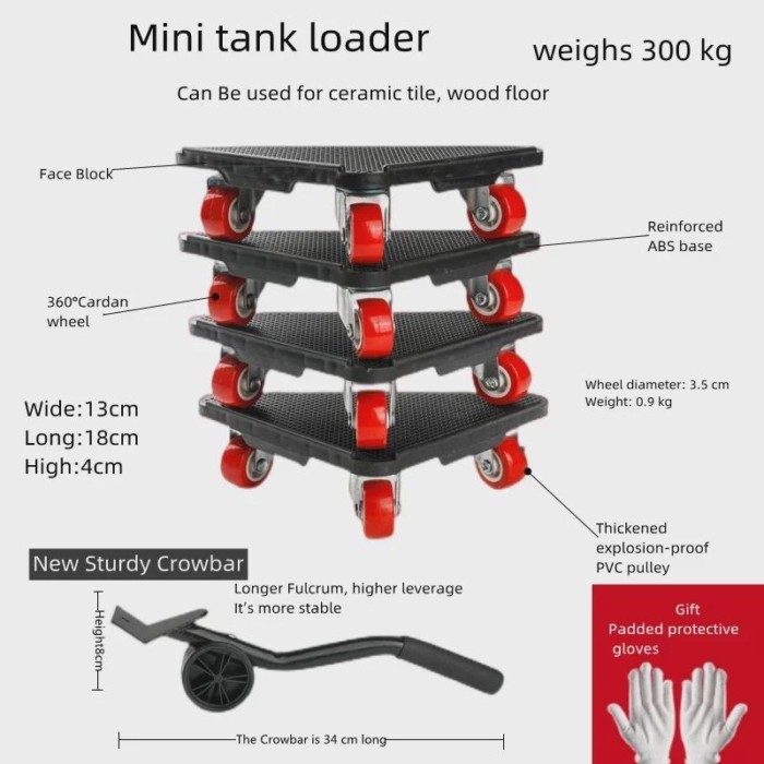 Hot Sale Moving Heavy Goods Moving Artifacts Universal Wheel Furniture Mover Moving Universal Bed P