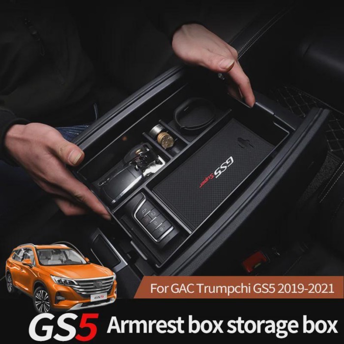 For GAC Trumpchi GS5 2019 to 2021 Central Armrest Storage Box Center Console Non-slip Mat /ABS Orga