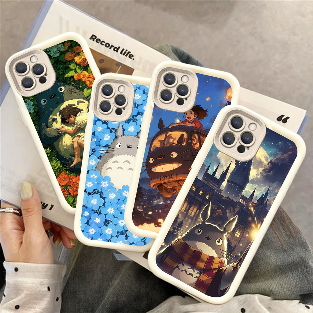 WC19 My Neighbor Totoro Casing สําหรับ Hp ชุบ iPhone X 8 XR 7 13 6 11 Plus วัสดุ TPU