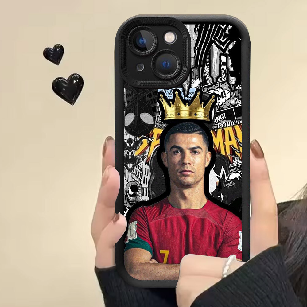 R20 King_Ro_naldo_CR7 เคสซิลิโคนสําหรับ iPhone 7 13 8 14 Pro Max Plus