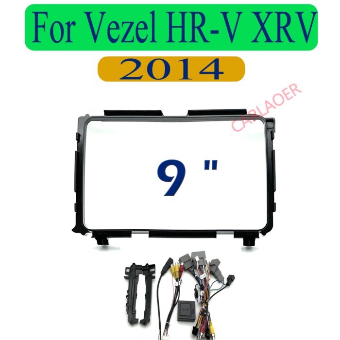 carlaoer Car Multimedia panel Frame For Honda Vezel HR-V HRV XRV X-RV 2014 for 9 inch Android Stere