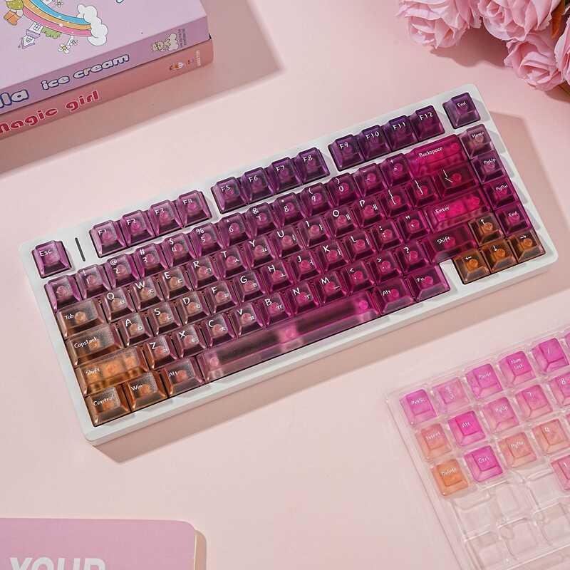 JCM เกาหลี Keycap PC โปร่งใสโรงงานเดิมชุด Keycap สําหรับคีย์บอร์ด Wooting Rouge
