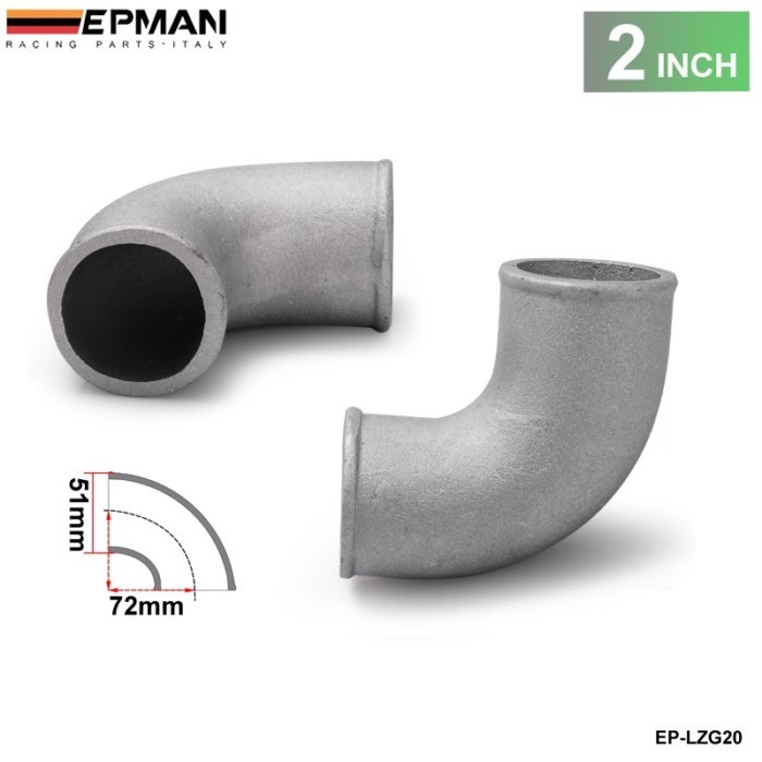 2" Cast Aluminium Elbow Pipe 90 Degree Intercooler Turbo Tight Bend For BMW E46 M3/330/328/325 M52