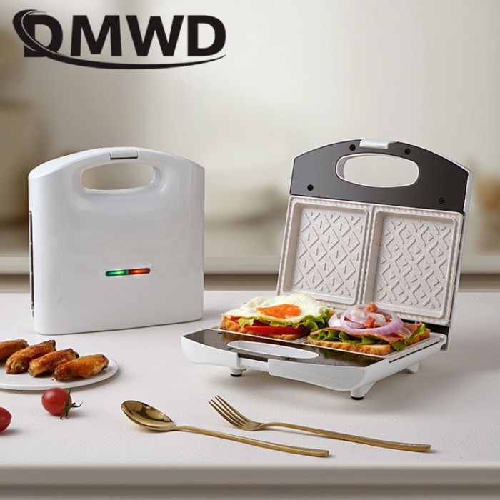 Electric Sandwich Maker Breakfast Baking Machine Cooker Pancake Grill Pan Double Plates Bread Press
