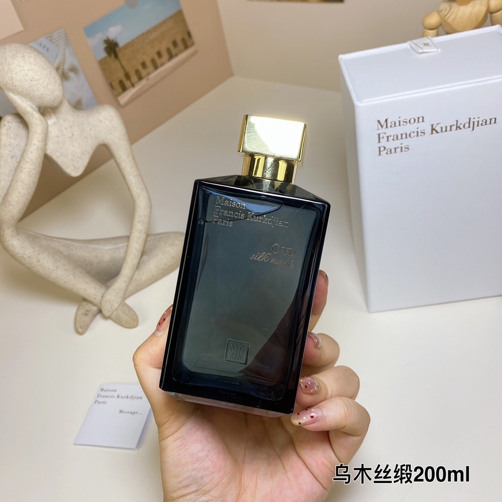 แฟชั่นขายตรง 80 MFK Francis Kurkdjian Oud Satin Mood Perfume 200ml ขวดสีดําน้ําหอม Unisex Maison Fra