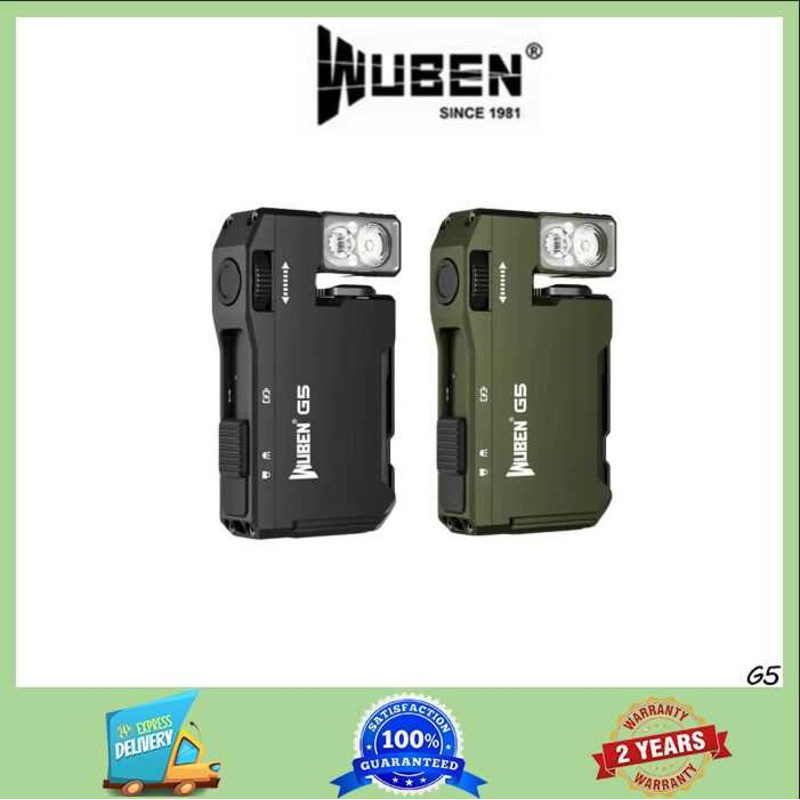 ❤ WUBEN G5 Portable Light Magnetic EDC Strong RGB Outdoor Waterproof Flashlight