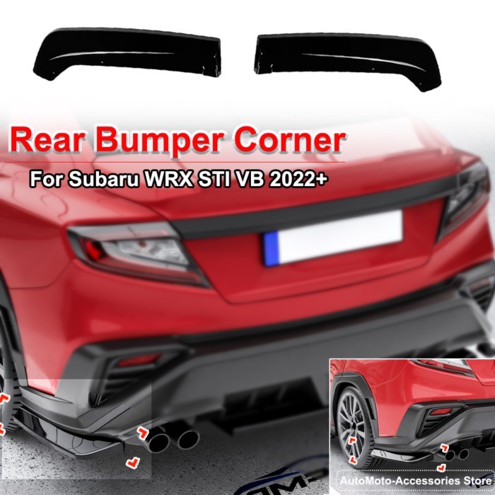 For Subaru WRX STI VB 2022+ Rear Bumper Corner Spoiler Car Sticker Body Kit Exterior Modification G