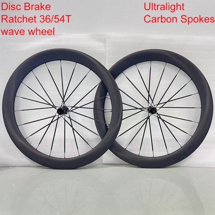 CSC 700C Road Disc brake Bicycle Carbon wheels 50x28mm clincher tubeless carbon spoke Wheelset 1320