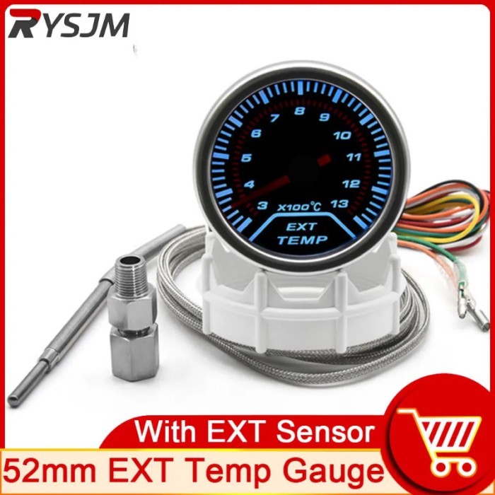 Universal 52mm Exhaust Temp Gauge with EGT Sensor Motor Temperature Meter Digital Exhaust Temperatu