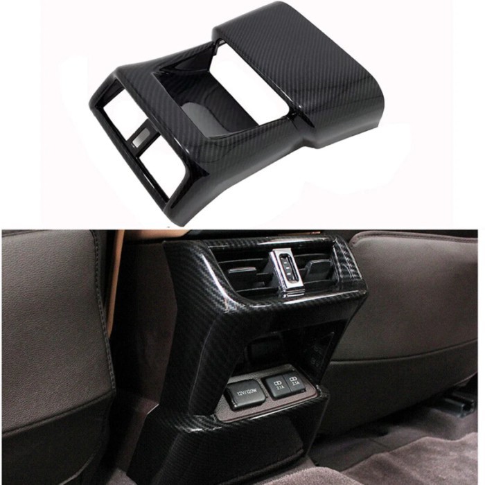 For lexus ES ES350 ES300h ES300 350 300h 2018-2022 Carbon Fiber ABS silver Car Armrest Rear anti-ki