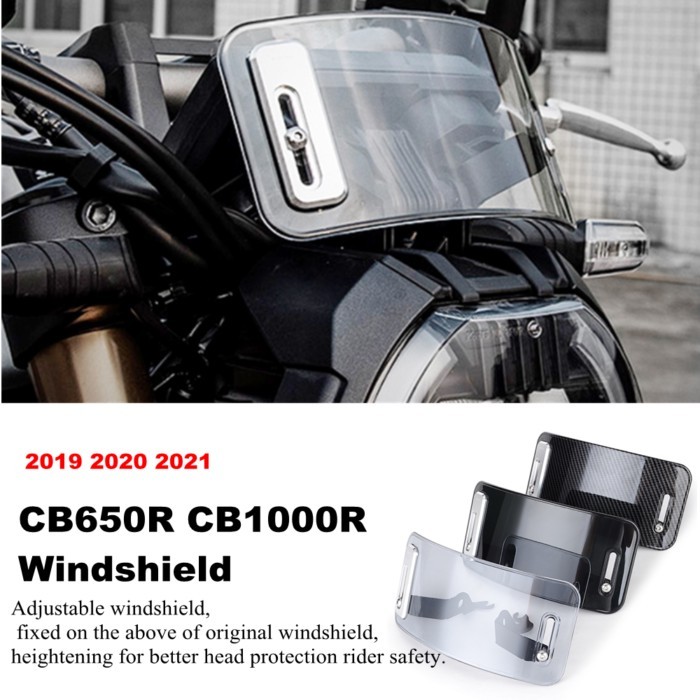 For Honda cb650r CB1000R 2019 2020 2021 CB 650R 1000R Motorcycle Accessori Windshield Windscreen Vi