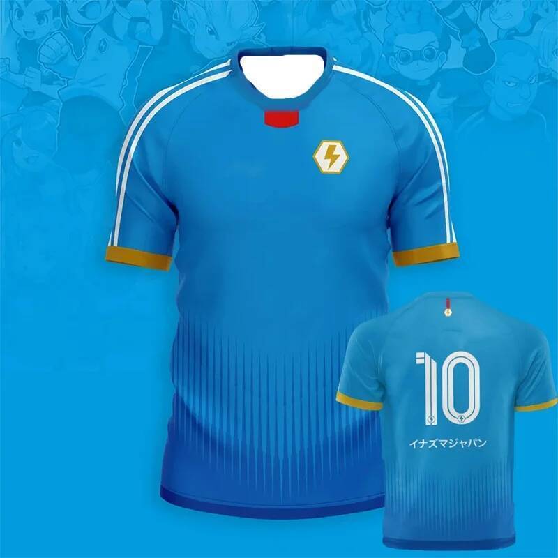 เสื้อยืดอนิเมะฟุتบอลญี่ปุ่น Inazuma Eleven Kaio เหมาะสำหรับเด็กผู้หญิง ระบายอากาศได้ และแห้งไว สวมใส