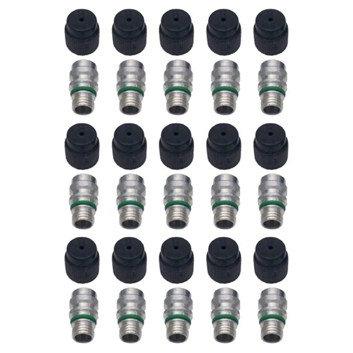 (15 Count) M12x1.5 Male High Side A/C Charge Port Valve Includes Caps For MT0105,800-955, 59946,GM