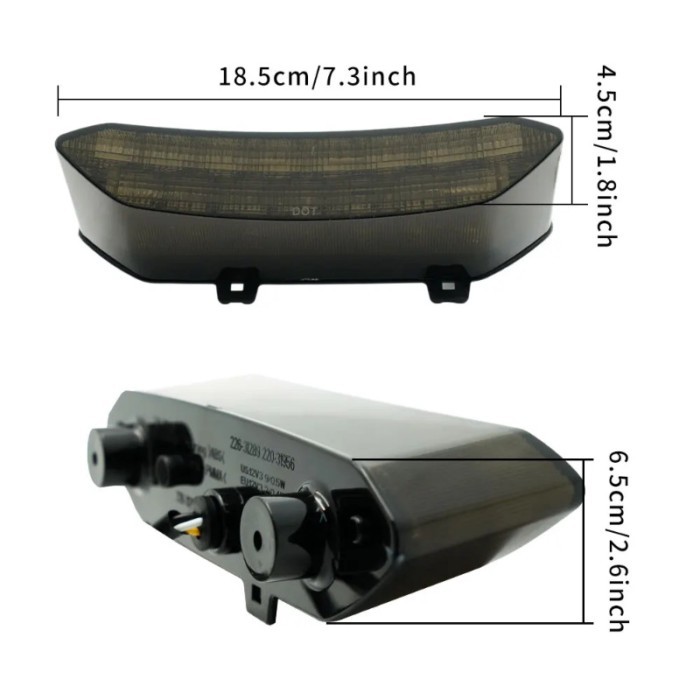 Motorcycle ATV Red LED Tail light For Yamaha Raptor 700R 700 R YFZ450R YFZ450X YFZ 450R 450X 450 R