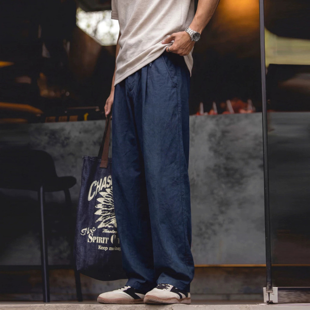 Wuluwear 2026 กางเกงลำลองผู้ชาย Tencel Lyocell ต้านเหี่ยวย่น สไตล์อเมริกัน เหมาะสำหรับการเดินทาง