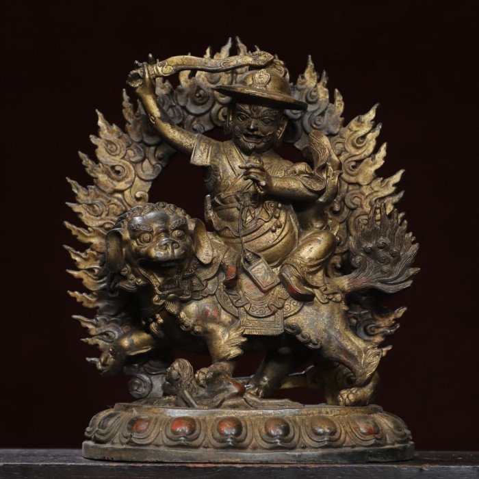 Home Worship of Religious Buddha Statues Copper and Gold [Tibetan Protectorate] Buddha Statues Size