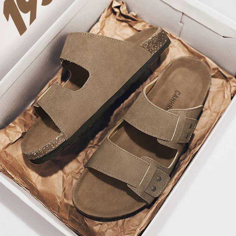 C Slippers Women Men Birken Slippers Indoor Bottom Non Slip Cork Slippers Women's Beach Outdoor Hom