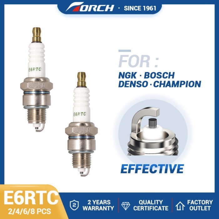 Stens New Spark Plug Torch E6RTC replace for Honda 98076-56917, Candle 7022, BPR6HS, Subaru 065-014