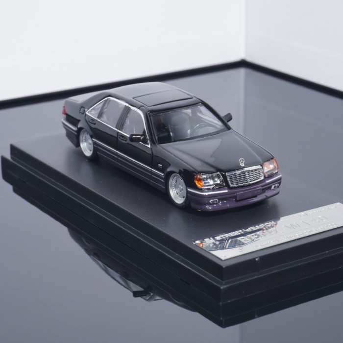 SW 1: 64 Mercedes Benz Mercedes Benz S600 W140 สีดํารุ่นรถคอลเลกชันเครื่องประดับ