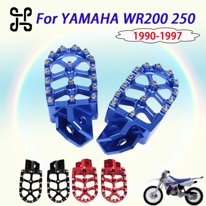 For YAMAHA WR200 WR250 1990-1997 WR500 1987-1993 Motorcycle New Foot Pegs Aluminum Alloy Footrest F