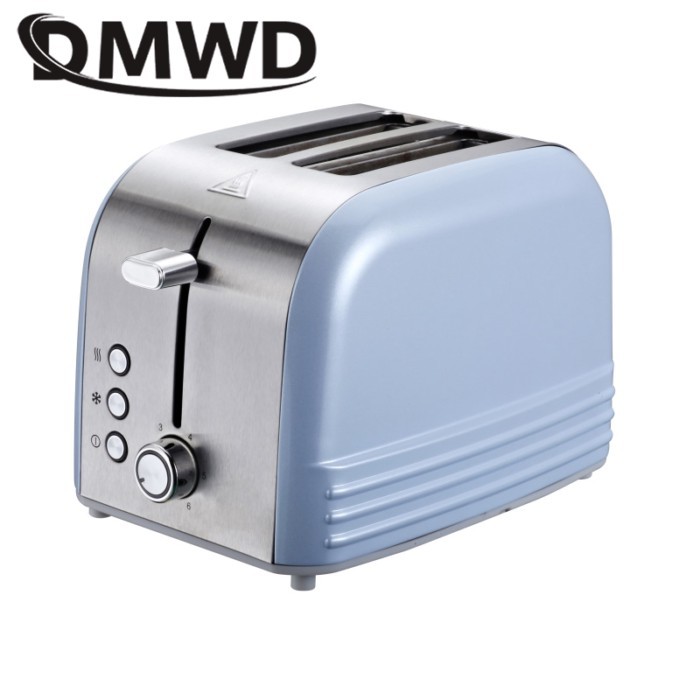 Stainless Steel Automatic Electric Toaster 2 Slices Slot Toast Baking Oven Grill Heater Bread Break