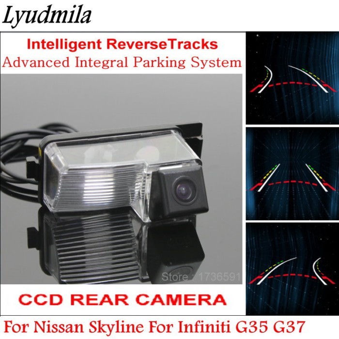 Car Dynamic trajectory Rear View Camera FOR Nissan Skyline GTR R35 250GT R370Z Sentra Cube Z12 Tiid