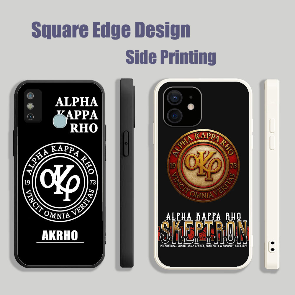 สําหรับRealme C35 C2 C3 8 Pro 8i 7i Alpha Kappa Rho Akp Skeptronโลโก้Akrho UPC09 เคสโทรศัพท์สแควร์ขอ