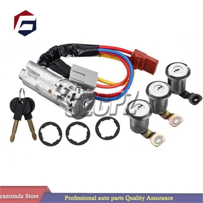 9170G3 252522 Barrel Door Lock Cylinders Set With 2Key For Peugeot Partner Citroen Berlingo 96-07 X