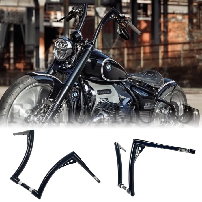 Motorcycle 1-1/2 inch 38mm king ape hanger handlebars to 1 inch bar For BMW R18 Motorcycle Steering