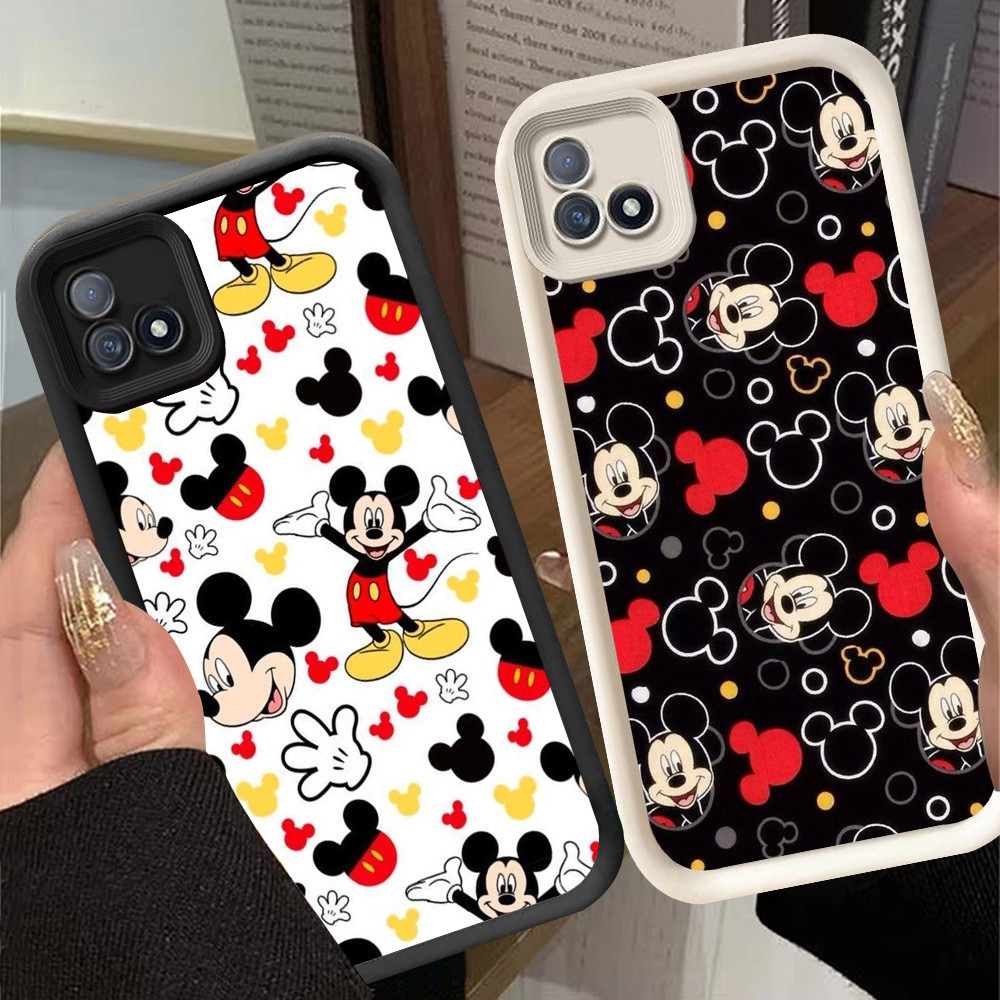 G-77 Mickey Casing สําหรับ Realme C11 2021 C20 C20A สีดําและสีขาว
