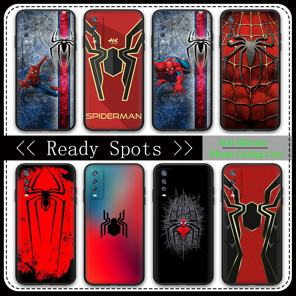 TPU Cover Black Soft Case Samsung Galaxy J4 J6 J8 2018 J4 J6 Plus หรือ J4 J6 Prime X933 Spider Man เ