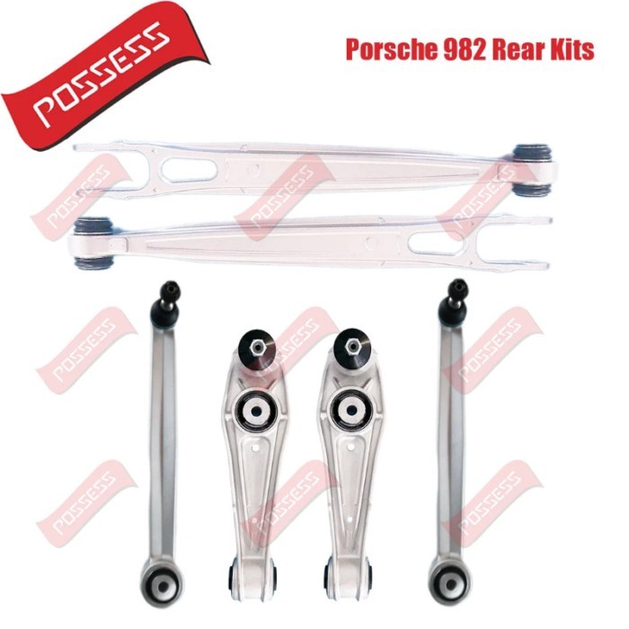 6 Pieces Rear Suspension Control Arm Steering Tie Rod Kits For Porsche 982 718 BOXSTER 982 CAYMAN 9