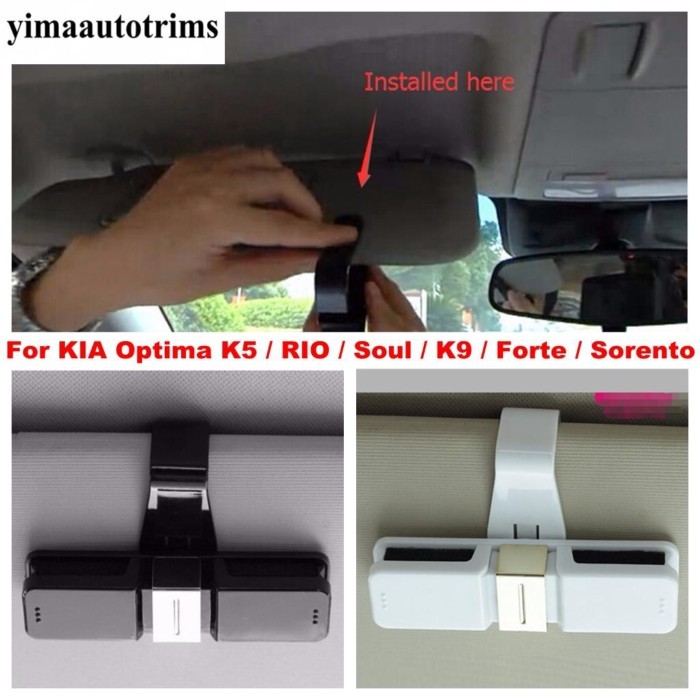 NEW For KIA Optima K5 / RIO / Soul / K9 / Forte / Sorento Double-sided Style auto Car Glasses Clip