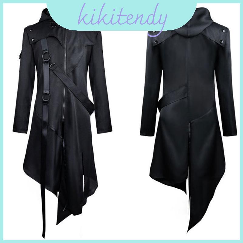 Gothic ทนทาน Swallow-tail Coat สําหรับผู้ชายที่สมบูรณ์แบบสําหรับและคอสเพลย์ฮาโลวีน