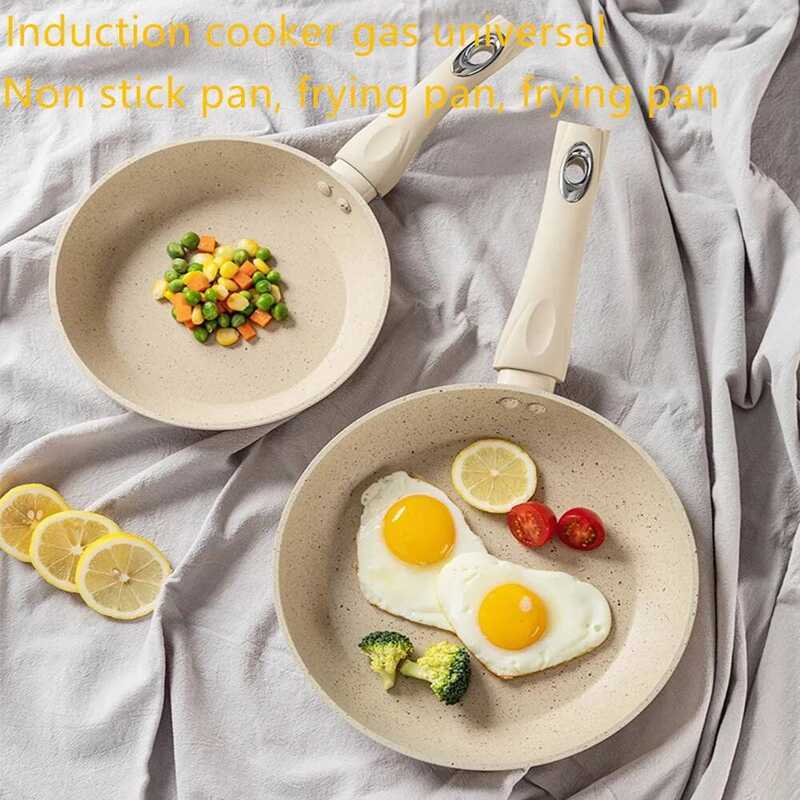 C Non-Stick Frying Pan Wok Ceramic Omelette Pan Steak Frying Pan Household Induction Cooker Univers
