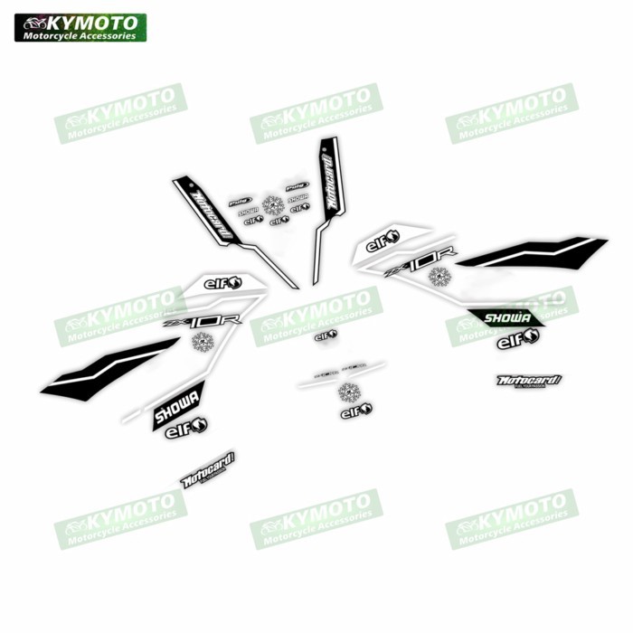 For Kawasaki ZX-10R ZX10R Winter Test Motorcycle Sticker Body Racing Decoration Engine Logo Fairing
