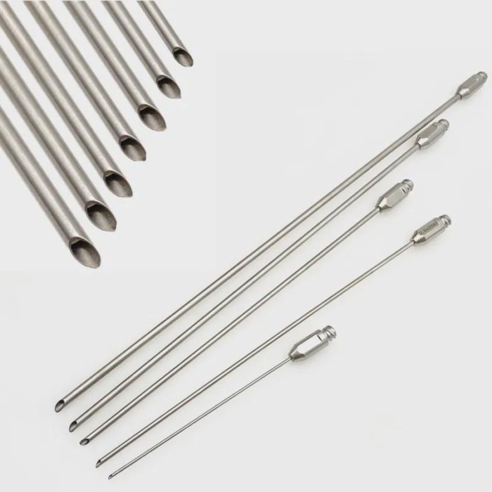 Incision Single hole Cannula Liposuction Cannula Stainless Steel fat transfer needle Fat Harvesting
