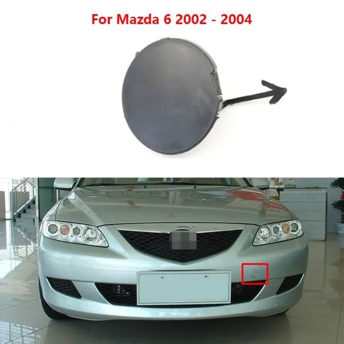 For Mazda 6 Mazda6 2002 2003 2004 Front Bumper Trailer Cover Tow Hook Fauling Eye Cap Unpainted GJ6