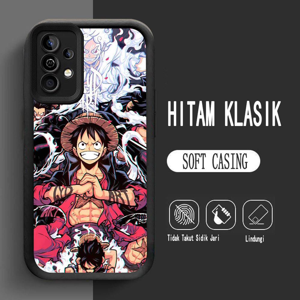 SAMSUNG Y-13 One Piece LuffyซิลิโคนสําหรับSamsung S25 Ultra S21 M15 A55 S24 FE 5Gกรณี