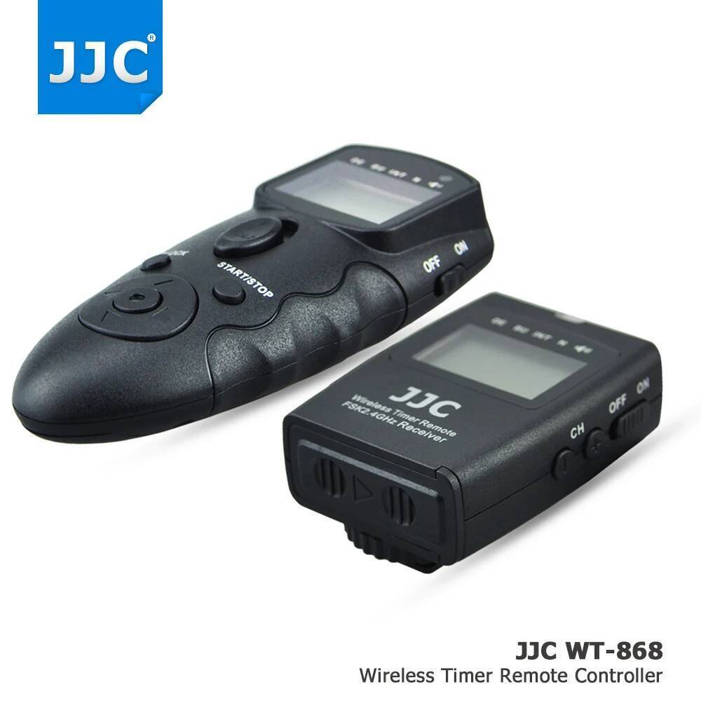 JJC ไร้สายมัลติฟังก์ชั่น LCD Timer รีโมทคอนโทรลสําหรับ Canon EOS 850D 5DS R7 R10 1DC 5D 7DM3 7DM2 6D
